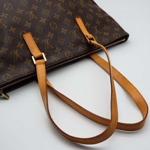 100% Authentic Louis Vuitton Cabas Mezzo Browns Monogram Tote Bag - Picture 6 of 16